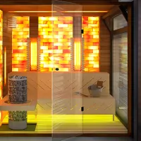 Kombinovaná sauna s terasou - 3D plánovanie sauny Kombinovaná sauna s terasou - 3D plánovanie sauny