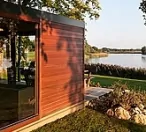 Exteriérový sauna domček - realizácia sauny Exteriérový sauna domček - realizácia sauny