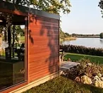 Exteriérový sauna domček - realizácia sauny Exteriérový sauna domček - realizácia sauny