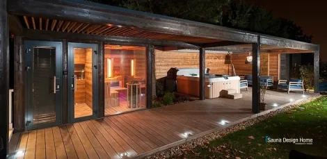 Komfortný exteriérový sauna dom na mieru Komfortný exteriérový sauna dom na mieru